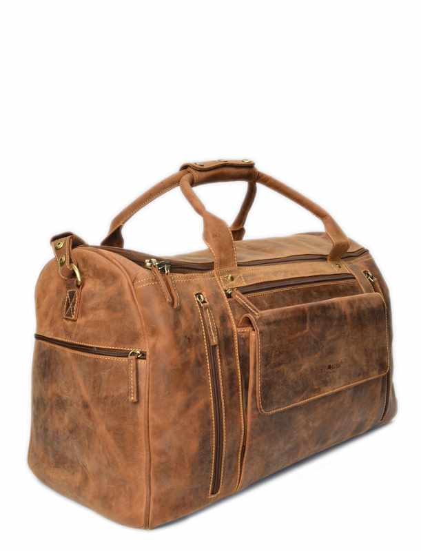 Vintage-Leder Reisetasche, braun